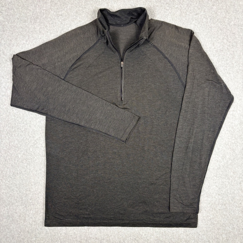 Lululemon Metal Vent Tech 1/2 Zip 2.0 Pullover Mens XL Charcoal Grey Heather